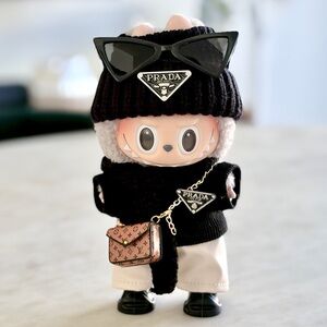 Luxury black/white Labubu outfit